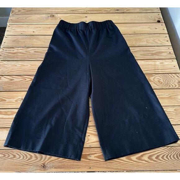 Frame Wide Leg Culotte Pants Size Small Women’s Black Pull On - Picture 1 of 7